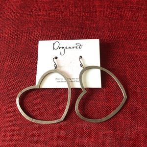 COPY - Dogeared charcoal heart earrings, NWT